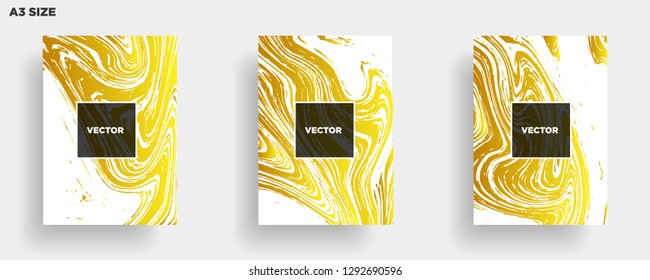 Mixture of acrylic paints. Liquid marble texture. Fluid art. Applicable for design cover, presentation, invitation, flyer, annual report, poster, desing packaging. Modern artwork - Vector