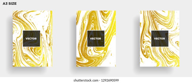 Mixture of acrylic paints. Liquid marble texture. Fluid art. Applicable for design cover, presentation, invitation, flyer, annual report, poster, desing packaging. Modern artwork - Vector