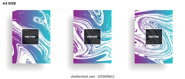 Mixture of acrylic paints. Liquid marble texture. Fluid art. Applicable for design cover, presentation, invitation, flyer, annual report, poster, desing packaging. Modern artwork - Vector