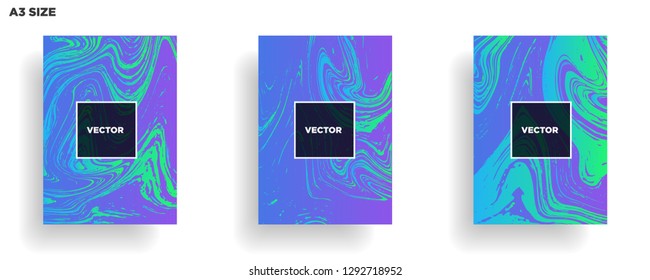 Mixture of acrylic paints. Liquid marble texture. Fluid art. Applicable for design cover, presentation, invitation, flyer, annual report, poster, desing packaging. Modern artwork - Vector