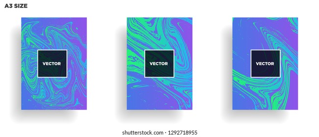 Mixture of acrylic paints. Liquid marble texture. Fluid art. Applicable for design cover, presentation, invitation, flyer, annual report, poster, desing packaging. Modern artwork - Vector