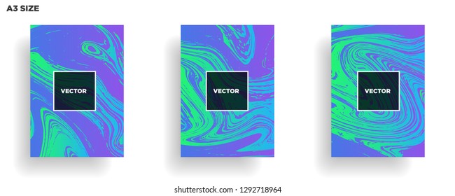 Mixture of acrylic paints. Liquid marble texture. Fluid art. Applicable for design cover, presentation, invitation, flyer, annual report, poster, desing packaging. Modern artwork - Vector