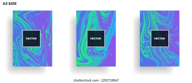 Mixture of acrylic paints. Liquid marble texture. Fluid art. Applicable for design cover, presentation, invitation, flyer, annual report, poster, desing packaging. Modern artwork - Vector
