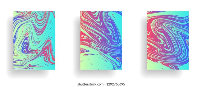 Mixture of acrylic paints. Liquid marble texture. Fluid art. Applicable for design cover, presentation, invitation, flyer, annual report, poster, desing packaging. Modern artwork - Vector
