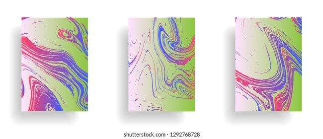 Mixture of acrylic paints. Liquid marble texture. Fluid art. Applicable for design cover, presentation, invitation, flyer, annual report, poster, desing packaging. Modern artwork - Vector
