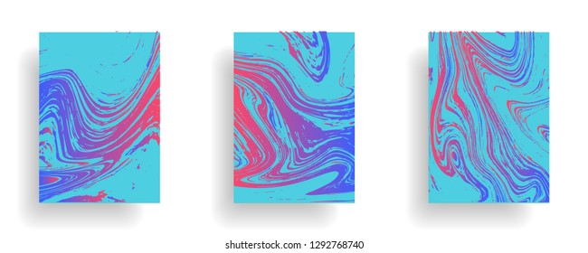 Mixture of acrylic paints. Liquid marble texture. Fluid art. Applicable for design cover, presentation, invitation, flyer, annual report, poster, desing packaging. Modern artwork - Vector