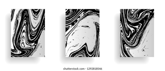 Mixture of acrylic paints. Liquid marble texture. Fluid art. Applicable for design cover, presentation, invitation, flyer, annual report, poster, desing packaging. Modern artwork - Vector