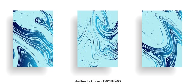 Mixture of acrylic paints. Liquid marble texture. Fluid art. Applicable for design cover, presentation, invitation, flyer, annual report, poster, desing packaging. Modern artwork - Vector