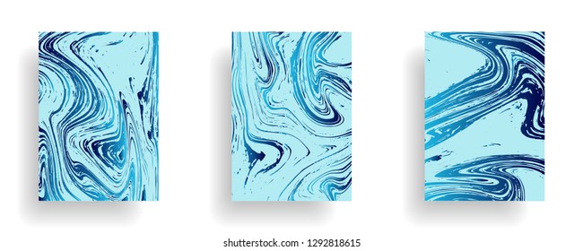 Mixture of acrylic paints. Liquid marble texture. Fluid art. Applicable for design cover, presentation, invitation, flyer, annual report, poster, desing packaging. Modern artwork - Vector