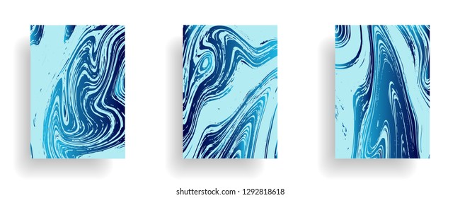 Mixture of acrylic paints. Liquid marble texture. Fluid art. Applicable for design cover, presentation, invitation, flyer, annual report, poster, desing packaging. Modern artwork - Vector