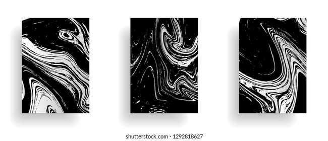 Mixture of acrylic paints. Liquid marble texture. Fluid art. Applicable for design cover, presentation, invitation, flyer, annual report, poster, desing packaging. Modern artwork - Vector