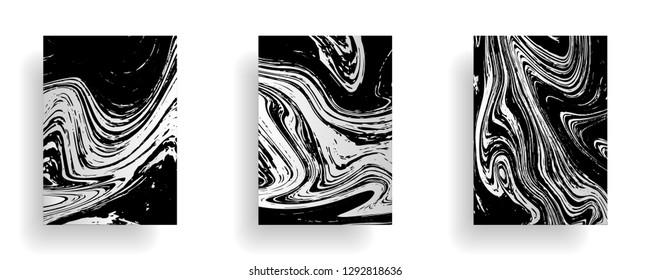 Mixture of acrylic paints. Liquid marble texture. Fluid art. Applicable for design cover, presentation, invitation, flyer, annual report, poster, desing packaging. Modern artwork - Vector
