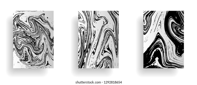Mixture of acrylic paints. Liquid marble texture. Fluid art. Applicable for design cover, presentation, invitation, flyer, annual report, poster, desing packaging. Modern artwork - Vector