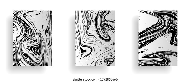 Mixture of acrylic paints. Liquid marble texture. Fluid art. Applicable for design cover, presentation, invitation, flyer, annual report, poster, desing packaging. Modern artwork - Vector