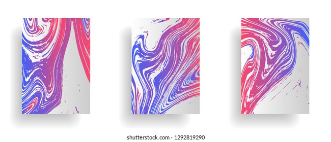 Mixture of acrylic paints. Liquid marble texture. Fluid art. Applicable for design cover, presentation, invitation, flyer, annual report, poster, desing packaging. Modern artwork - Vector