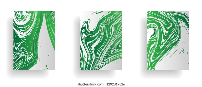 Mixture of acrylic paints. Liquid marble texture. Fluid art. Applicable for design cover, presentation, invitation, flyer, annual report, poster, desing packaging. Modern artwork - Vector