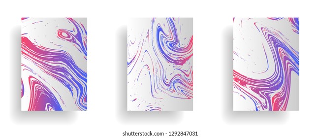 Mixture of acrylic paints. Liquid marble texture. Fluid art. Applicable for design cover, presentation, invitation, flyer, annual report, poster, desing packaging. Modern artwork - Vector