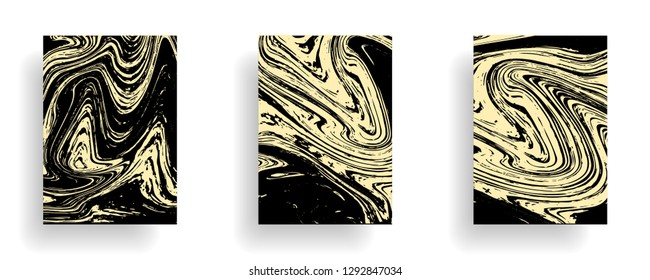 Mixture of acrylic paints. Liquid marble texture. Fluid art. Applicable for design cover, presentation, invitation, flyer, annual report, poster, desing packaging. Modern artwork - Vector