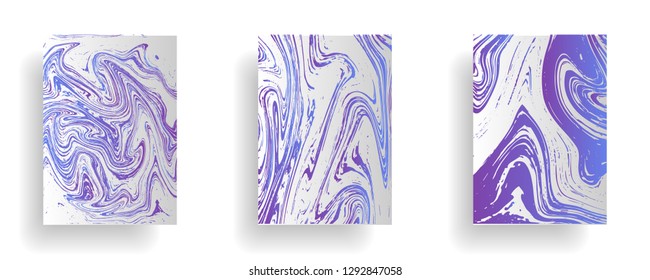 Mixture of acrylic paints. Liquid marble texture. Fluid art. Applicable for design cover, presentation, invitation, flyer, annual report, poster, desing packaging. Modern artwork - Vector