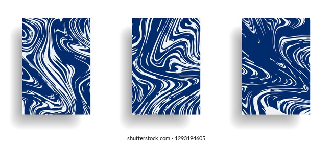 Mixture of acrylic paints. Liquid marble texture. Fluid art. Applicable for design cover, presentation, invitation, flyer, annual report, poster, design packaging. Modern artwork - Vector