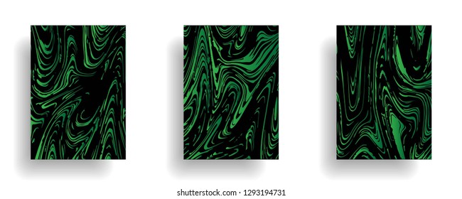 Mixture of acrylic paints. Liquid marble texture. Fluid art. Applicable for design cover, presentation, invitation, flyer, annual report, poster, design packaging. Modern artwork - Vector