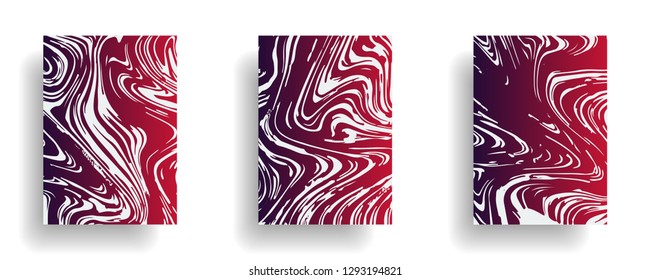 Mixture of acrylic paints. Liquid marble texture. Fluid art. Applicable for design cover, presentation, invitation, flyer, annual report, poster, design packaging. Modern artwork - Vector