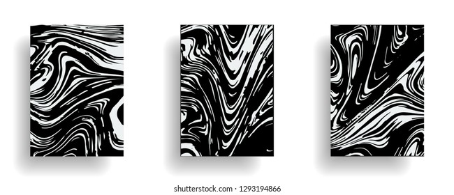 Mixture of acrylic paints. Liquid marble texture. Fluid art. Applicable for design cover, presentation, invitation, flyer, annual report, poster, design packaging. Modern artwork - Vector