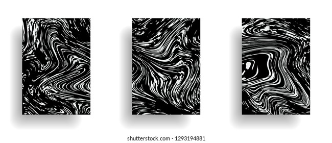 Mixture of acrylic paints. Liquid marble texture. Fluid art. Applicable for design cover, presentation, invitation, flyer, annual report, poster, design packaging. Modern artwork - Vector