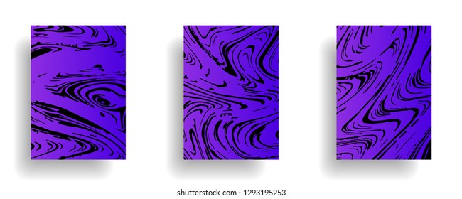 Mixture of acrylic paints. Liquid marble texture. Fluid art. Applicable for design cover, presentation, invitation, flyer, annual report, poster, desing packaging. Modern artwork - Vector