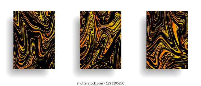 Mixture of acrylic paints. Liquid marble texture. Fluid art. Applicable for design cover, presentation, invitation, flyer, annual report, poster, desing packaging. Modern artwork - Vector