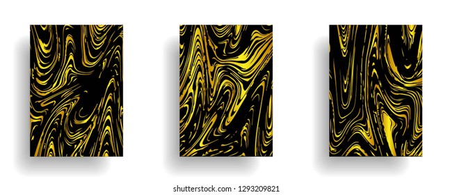 Mixture of acrylic paints. Liquid marble texture. Fluid art. Applicable for design cover, presentation, invitation, flyer, annual report, poster, desing packaging. Modern artwork - Vector