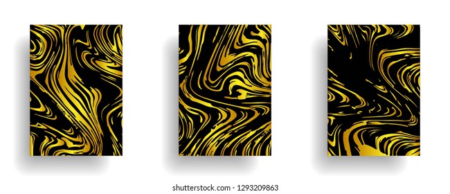 Mixture of acrylic paints. Liquid marble texture. Fluid art. Applicable for design cover, presentation, invitation, flyer, annual report, poster, desing packaging. Modern artwork - Vector