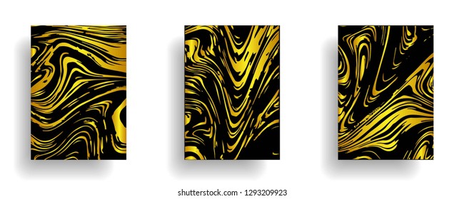 Mixture of acrylic paints. Liquid marble texture. Fluid art. Applicable for design cover, presentation, invitation, flyer, annual report, poster, desing packaging. Modern artwork - Vector