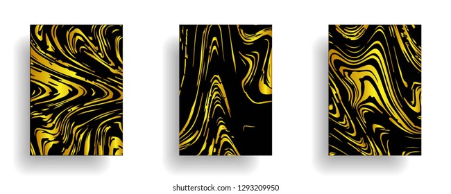 Mixture of acrylic paints. Liquid marble texture. Fluid art. Applicable for design cover, presentation, invitation, flyer, annual report, poster, desing packaging. Modern artwork - Vector