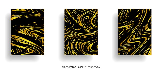 Mixture of acrylic paints. Liquid marble texture. Fluid art. Applicable for design cover, presentation, invitation, flyer, annual report, poster, desing packaging. Modern artwork - Vector