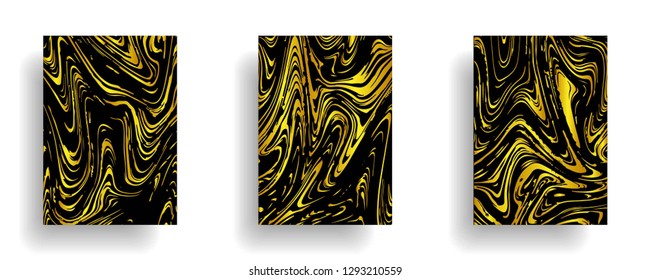 Mixture of acrylic paints. Liquid marble texture. Fluid art. Applicable for design cover, presentation, invitation, flyer, annual report, poster, design packaging. Modern artwork - Vector