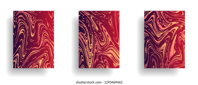Mixture of acrylic paints. Liquid marble texture. Fluid art. Applicable for design cover, presentation, invitation, flyer, annual report, poster, desing packaging. Modern artwork - Vector