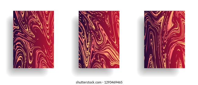 Mixture of acrylic paints. Liquid marble texture. Fluid art. Applicable for design cover, presentation, invitation, flyer, annual report, poster, desing packaging. Modern artwork - Vector