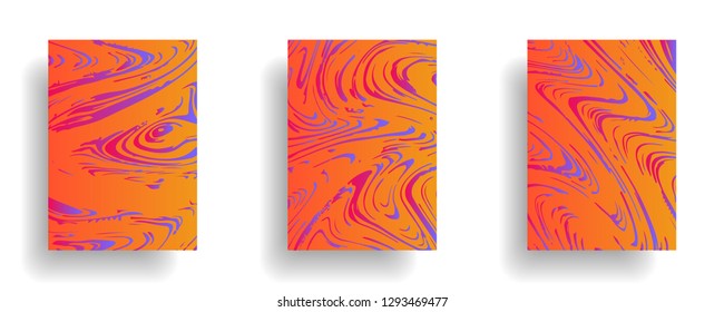 Mixture of acrylic paints. Liquid marble texture. Fluid art. Applicable for design cover, presentation, invitation, flyer, annual report, poster, desing packaging. Modern artwork - Vector