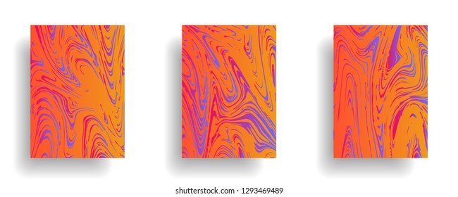 Mixture of acrylic paints. Liquid marble texture. Fluid art. Applicable for design cover, presentation, invitation, flyer, annual report, poster, desing packaging. Modern artwork - Vector