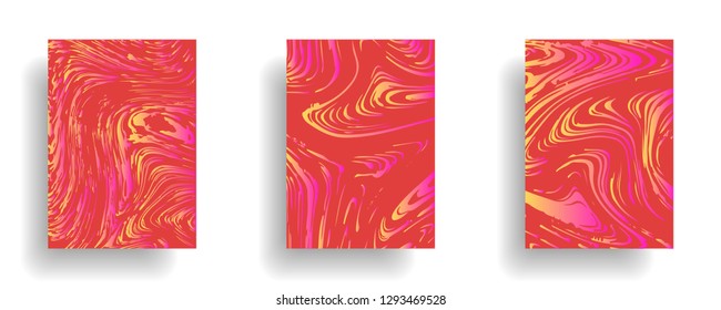 Mixture of acrylic paints. Liquid marble texture. Fluid art. Applicable for design cover, presentation, invitation, flyer, annual report, poster, desing packaging. Modern artwork - Vector