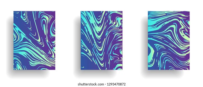 Mixture of acrylic paints. Liquid marble texture. Fluid art. Applicable for design cover, presentation, invitation, flyer, annual report, poster, desing packaging. Modern artwork - Vector