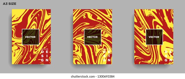 Mixture of acrylic paints. Liquid marble texture. Fluid art. Applicable for design cover, presentation, invitation, flyer, annual report, poster, desing packaging. Modern artwork - Vector