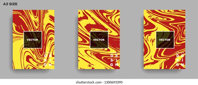 Mixture of acrylic paints. Liquid marble texture. Fluid art. Applicable for design cover, presentation, invitation, flyer, annual report, poster, desing packaging. Modern artwork - Vector