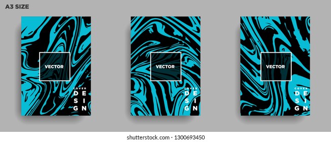 Mixture of acrylic paints. Liquid marble texture. Fluid art. Applicable for design cover, presentation, invitation, flyer, annual report, poster, desing packaging. Modern artwork - Vector