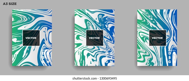 Mixture of acrylic paints. Liquid marble texture. Fluid art. Applicable for design cover, presentation, invitation, flyer, annual report, poster, desing packaging. Modern artwork - Vector