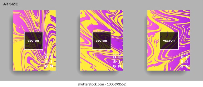 Mixture of acrylic paints. Liquid marble texture. Fluid art. Applicable for design cover, presentation, invitation, flyer, annual report, poster, desing packaging. Modern artwork - Vector