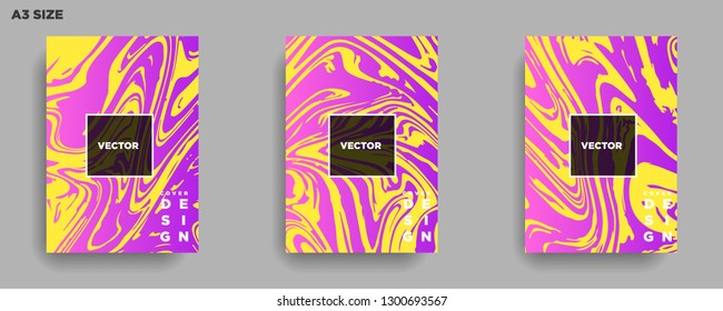 Mixture of acrylic paints. Liquid marble texture. Fluid art. Applicable for design cover, presentation, invitation, flyer, annual report, poster, desing packaging. Modern artwork - Vector