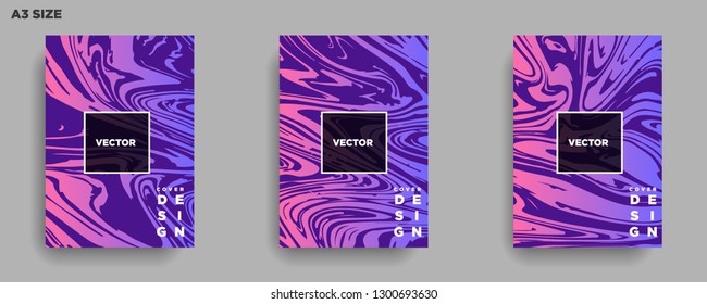 Mixture of acrylic paints. Liquid marble texture. Fluid art. Applicable for design cover, presentation, invitation, flyer, annual report, poster, desing packaging. Modern artwork - Vector
