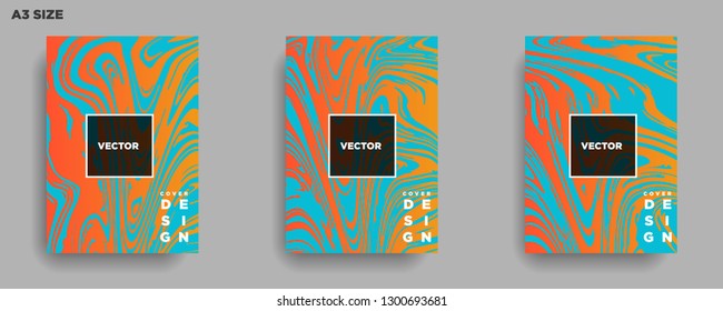 Mixture of acrylic paints. Liquid marble texture. Fluid art. Applicable for design cover, presentation, invitation, flyer, annual report, poster, desing packaging. Modern artwork - Vector